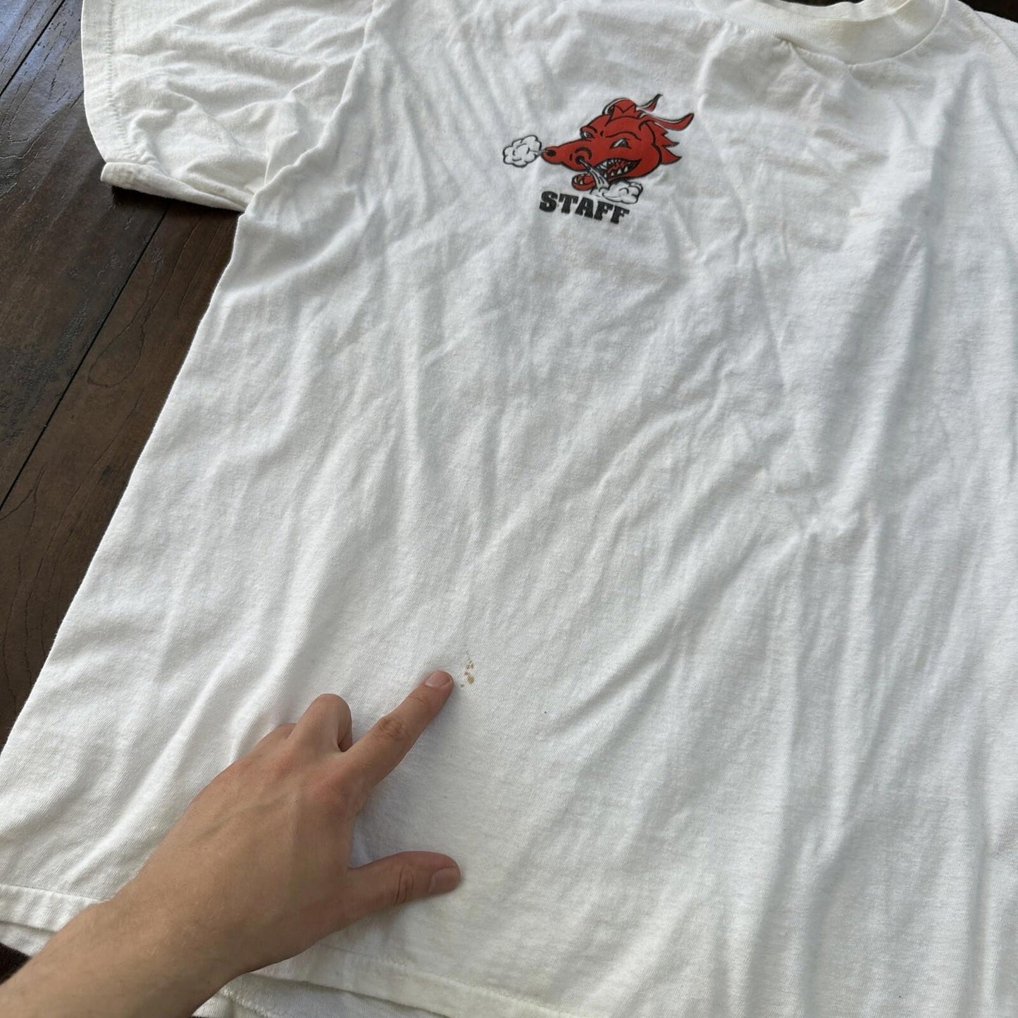 Oneita 90s Lot 2 Vintage T Shirt Dallas Oregon Dragons Basic White Grey Rap