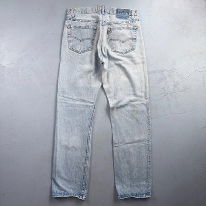 Levis 501 Vintage 80s USA XX Straight Leg Jeans Blue Light Wash 34x32 Act 32x31