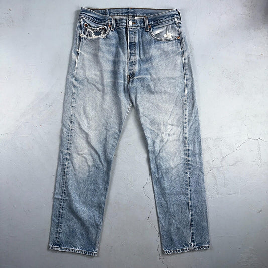 Levis 501 Vintage 90s XX Straight Leg Jeans Y2K Light Wash 36x34 Act 33x30