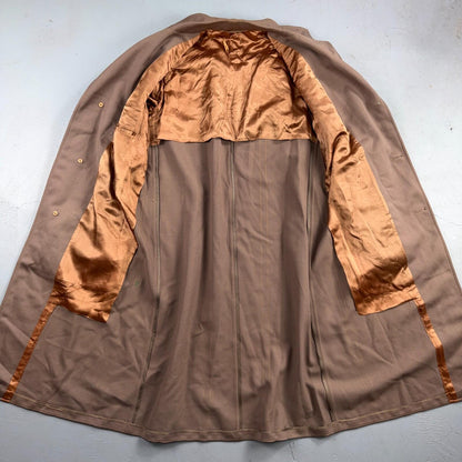 VTG 1930s 1940s Coat Trench Mens 40 Wool Gabardine Like Rockabilly Overcoat