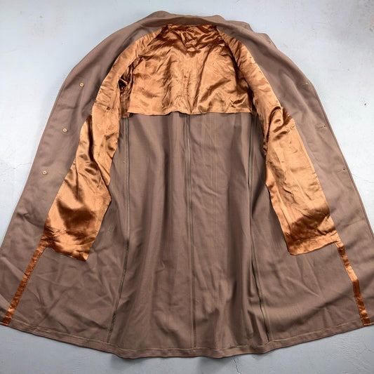 VTG 1930s 1940s Coat Trench Mens 40 Wool Gabardine Like Rockabilly Overcoat