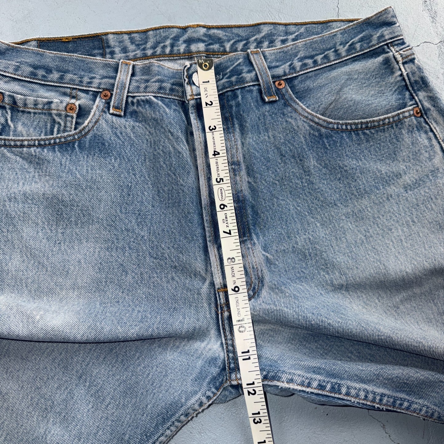 Levis 501 Vintage 90s USA XX Straight Leg Jeans Blue Light Wash 35x33 Act 34x29