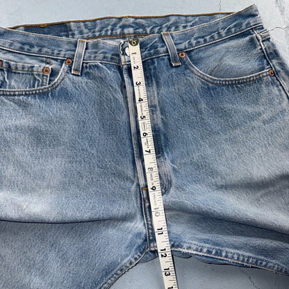 Levis 501 Vintage 90s USA XX Straight Leg Jeans Blue Light Wash 35x33 Act 34x29