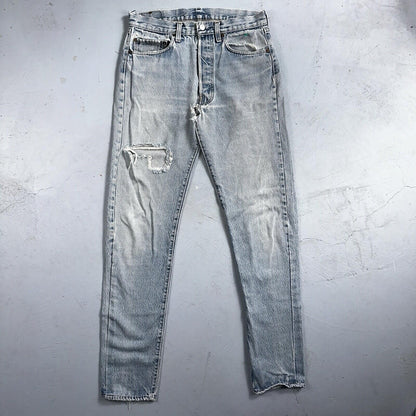 Levis 501 Vintage 80s USA XX Straight Leg Jeans 33x30 Altered Skinny Act 30x33