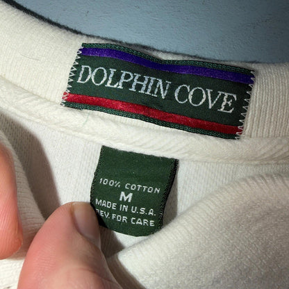 Vintage Dallas Cowboys Shirt Mens M White NFL Football Dolphin Cove Polo 90s