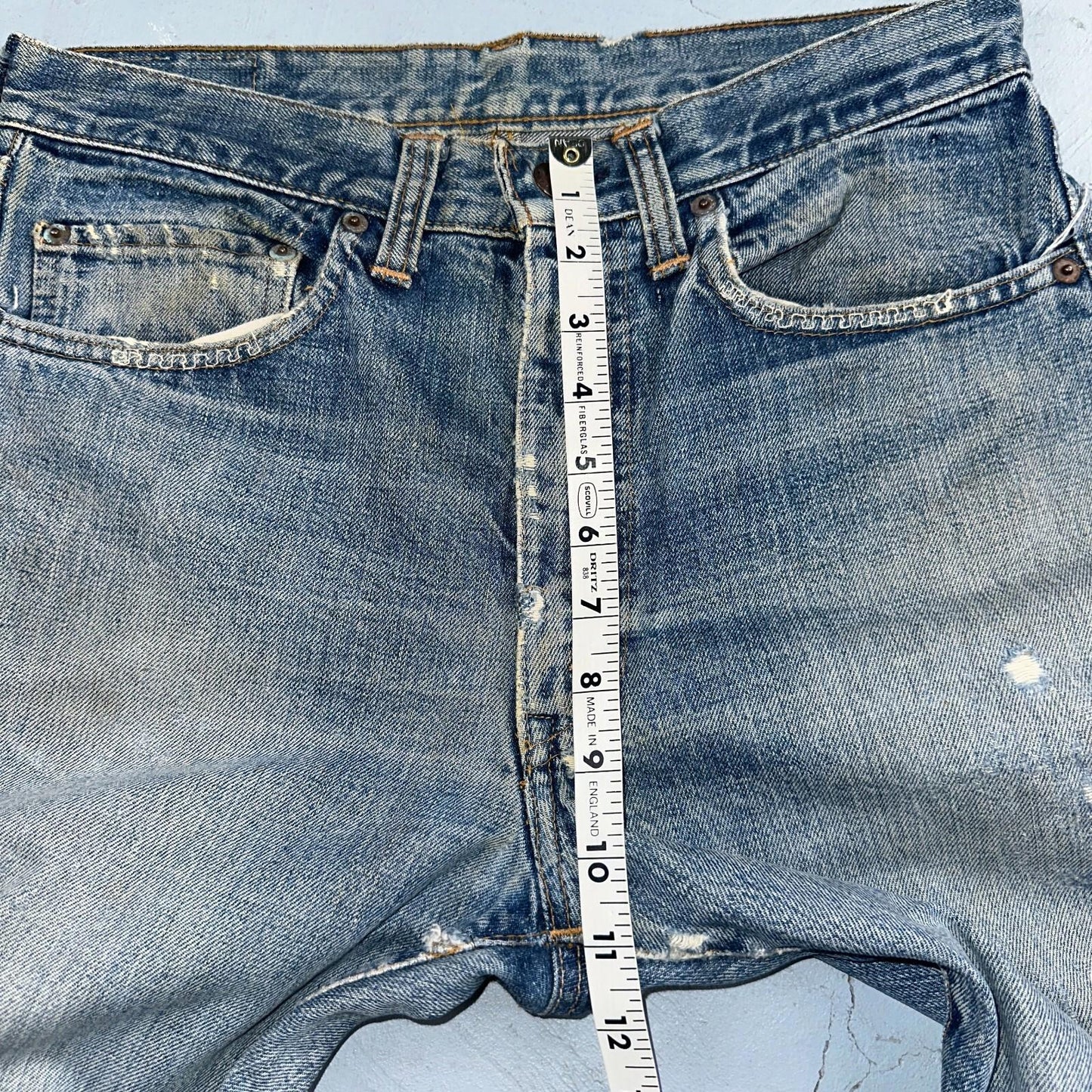 Vintage LEVIS 505 Jeans Big E 1960s Denim 30x26 USA 60s 501 502 Talon Zipper