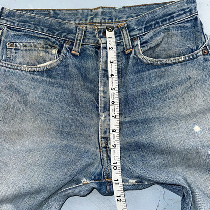 Vintage LEVIS 505 Jeans Big E 1960s Denim 30x26 USA 60s 501 502 Talon Zipper