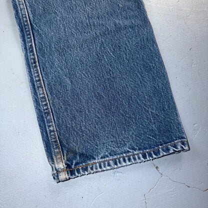 Levis 501 Vintage 90s USA XX Straight Leg Jeans Blue Light Wash 38x30 Act 35x26