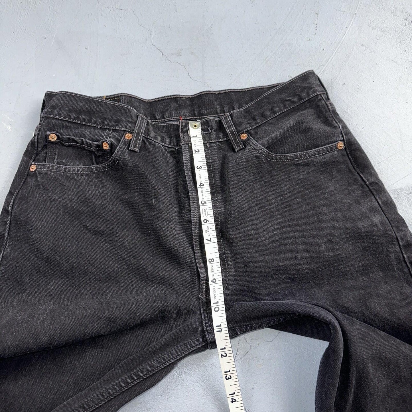 Levis 501 Vintage 90s Y2K XX Straight Leg Jeans Black Dark Wash 34x30 Act 32x25