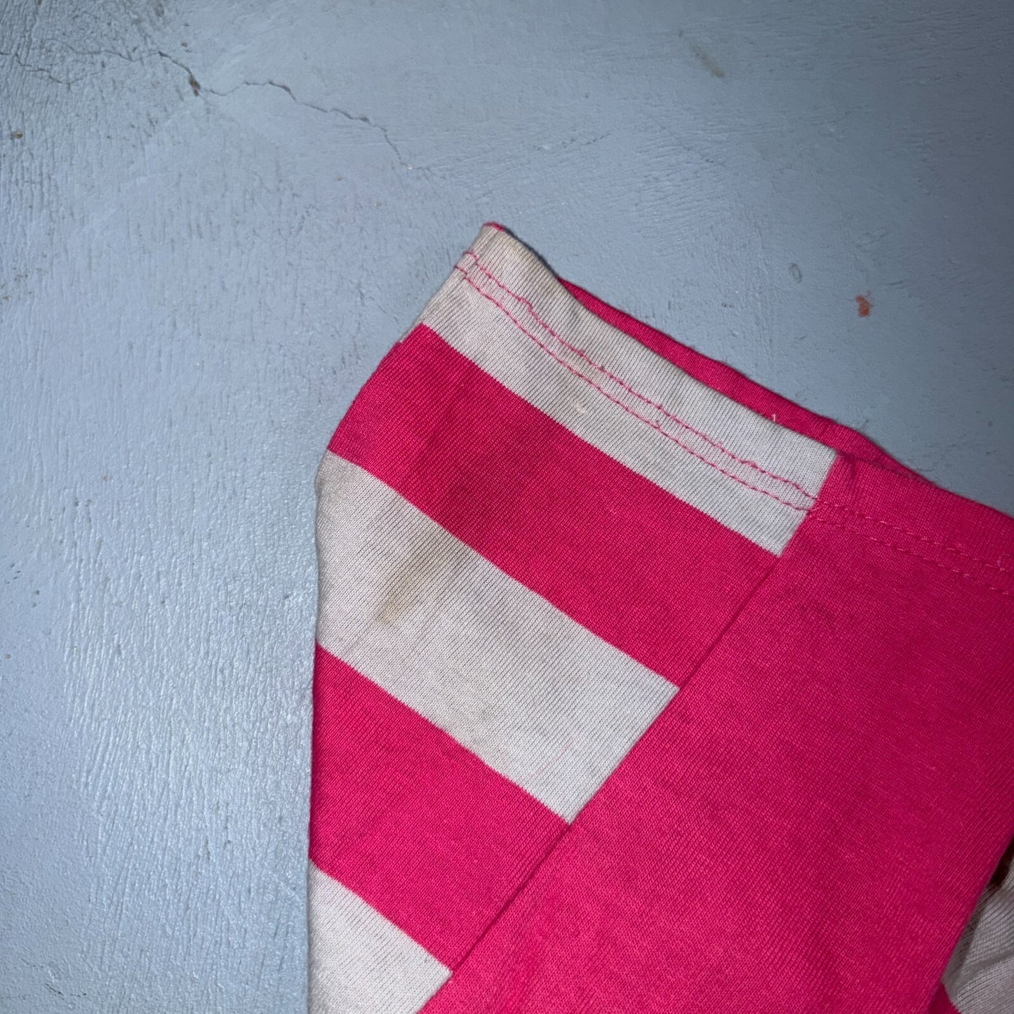 Playboy 90s Striped VTG T Shirt Pink Gray Crop Top Cute Summer Y2K Boxy Fit