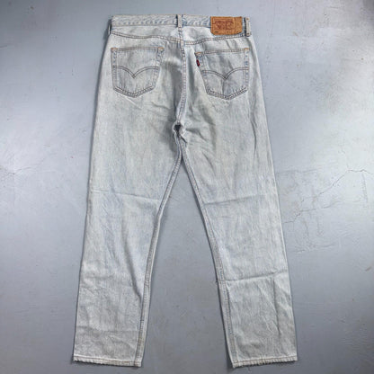 Levis 501 Vintage Y2K 90s XX Straight Leg Jeans Blue Light Wash 36x36 Act 35x32