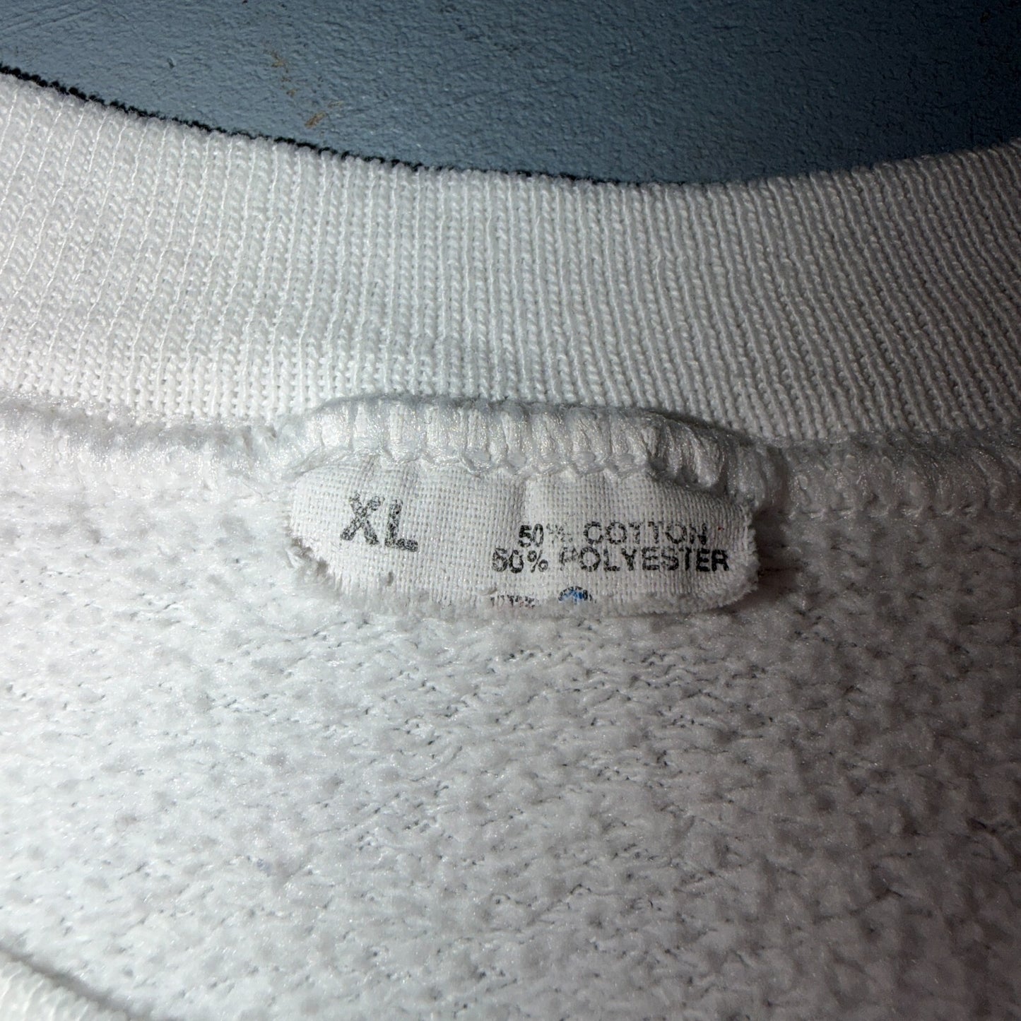 VTG Justin Boots Logo Promo Sweatshirt White Western Cowboy USA XL 1980s 80s