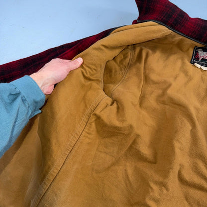 Vintage Woolrich Mackinaw Jacket 1940s Buffalo Plaid Hunting Wool Coat 40s Chore