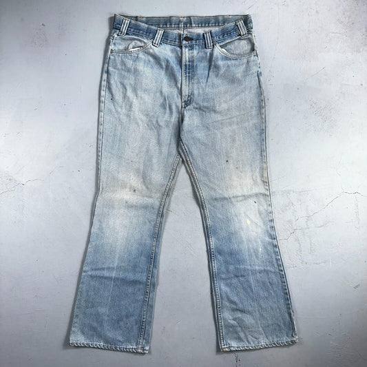 Levis 517 Vintage 80s USA Orange Tab Bootcut Flare Blue Jeans Talon Act 36x30