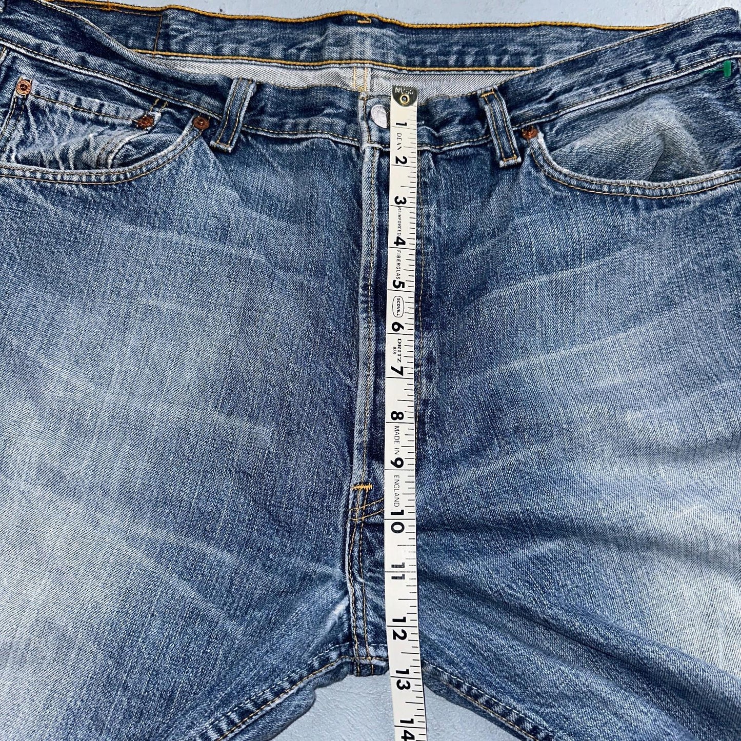 Levis 501 Vintage 90s Spain XX Straight Leg Jeans Blue Med Wash 38x34 Act 38x33