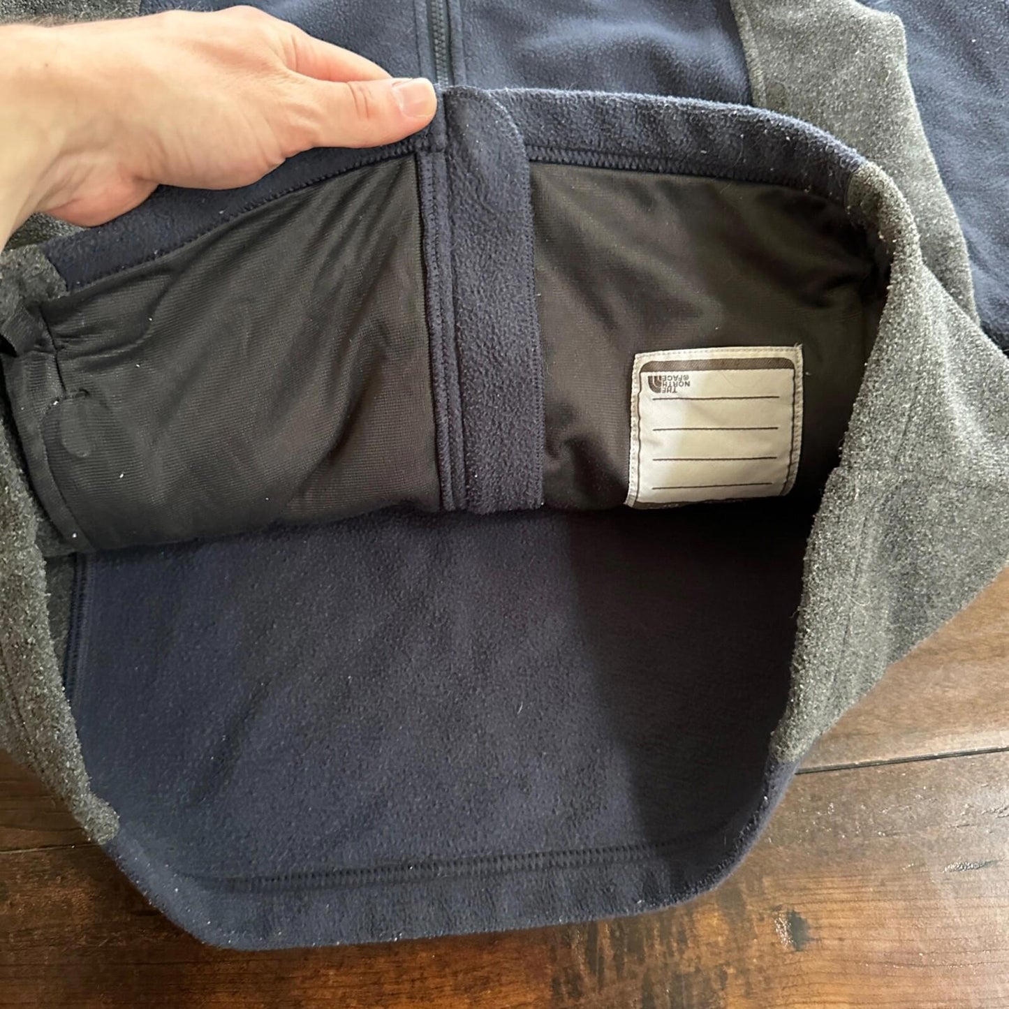 The North Face Navy Fleece Jacket Kids T206 T606 F09 Grey XL TNF VTG Style