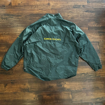 Vintage Nike Quarter Zip Windbreaker Jacket Nylon L Oregon Ducks Korea 90s Y2K
