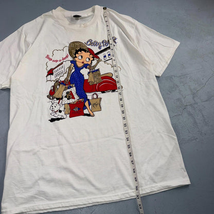 Betty Boop Vintage 1995 Glittered Shopping Fashion Glam T Shirt 90s Graphic
