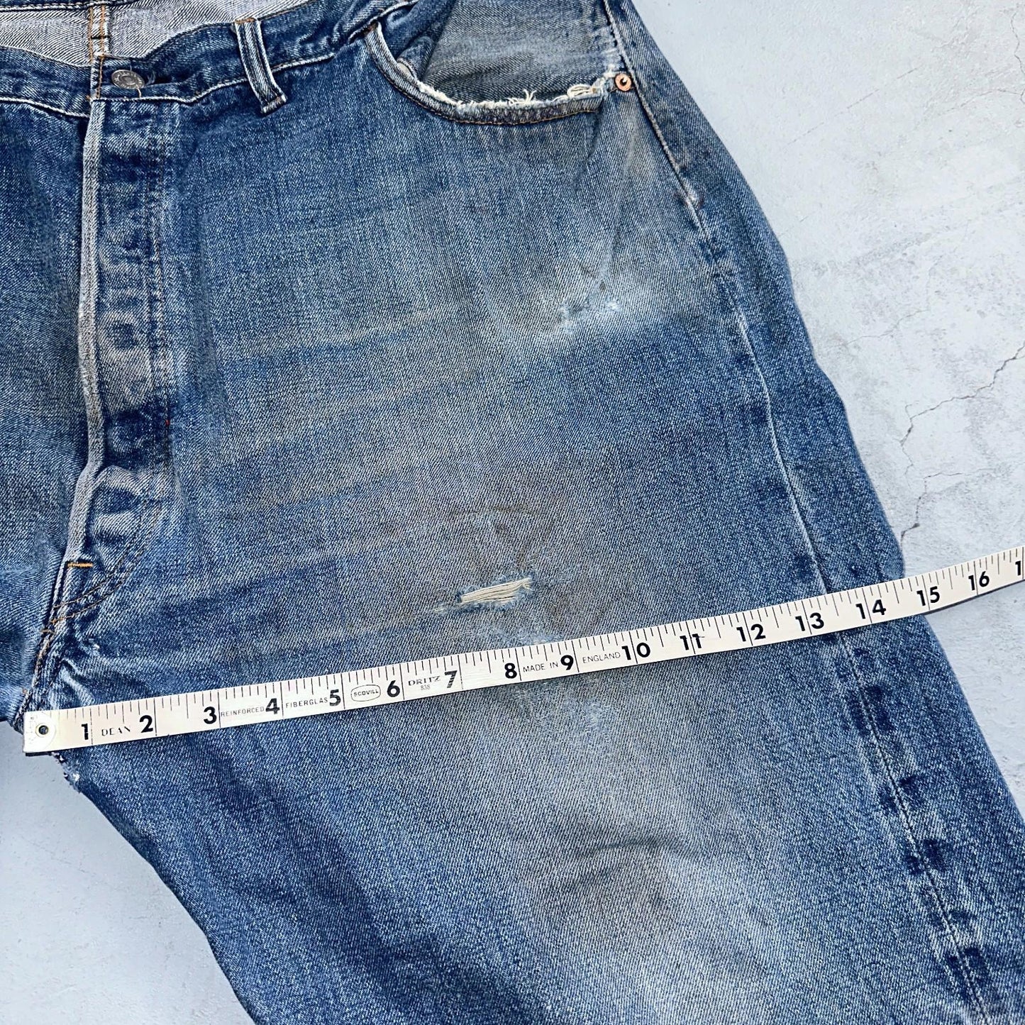 Levis 501 Vintage 70s SS Redline Selvedge USA XX Jeans Med Wash 48x30 Act 44x27