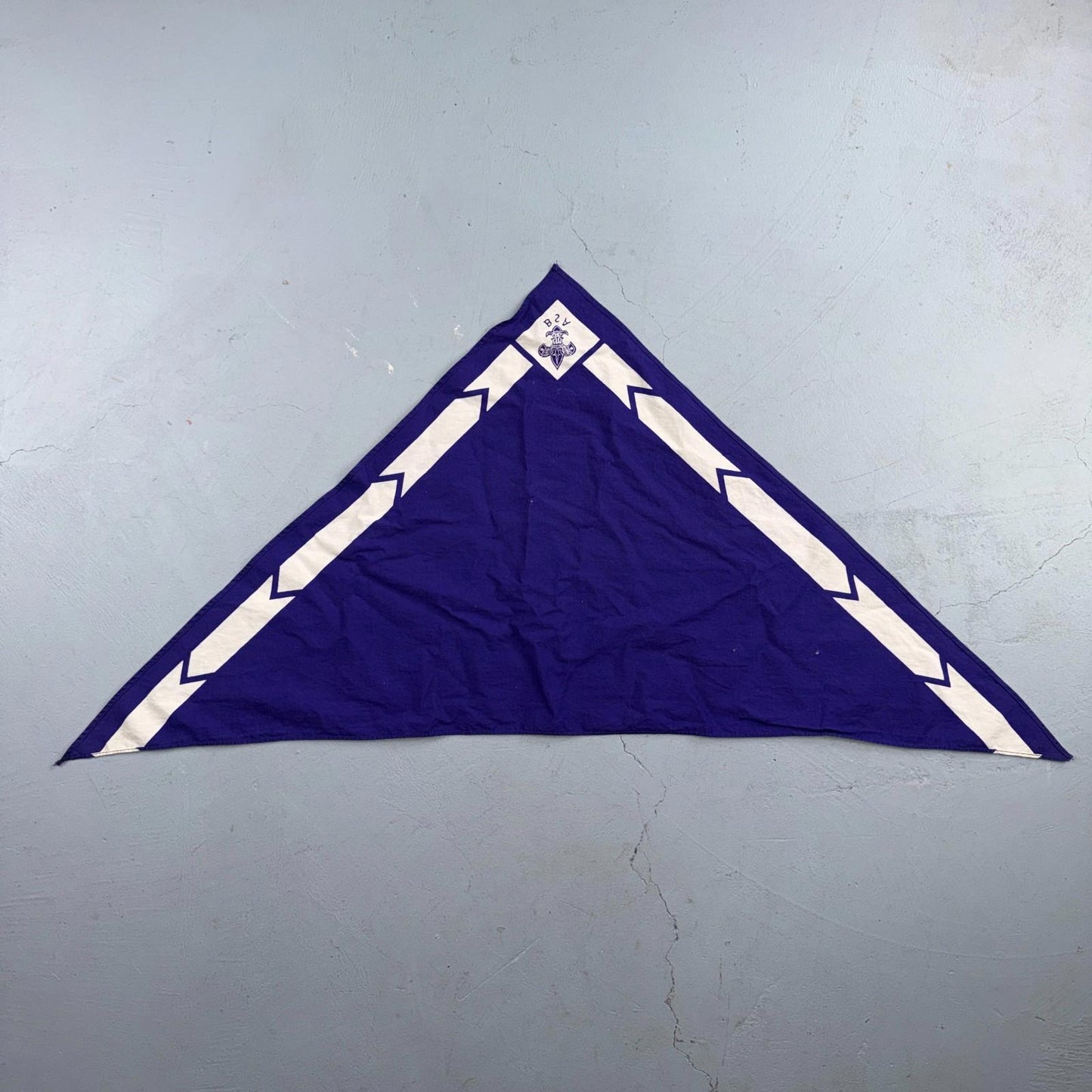 Vintage Purple Boy Scouts of America Neckerchief Bandana Scarf BSA 60s