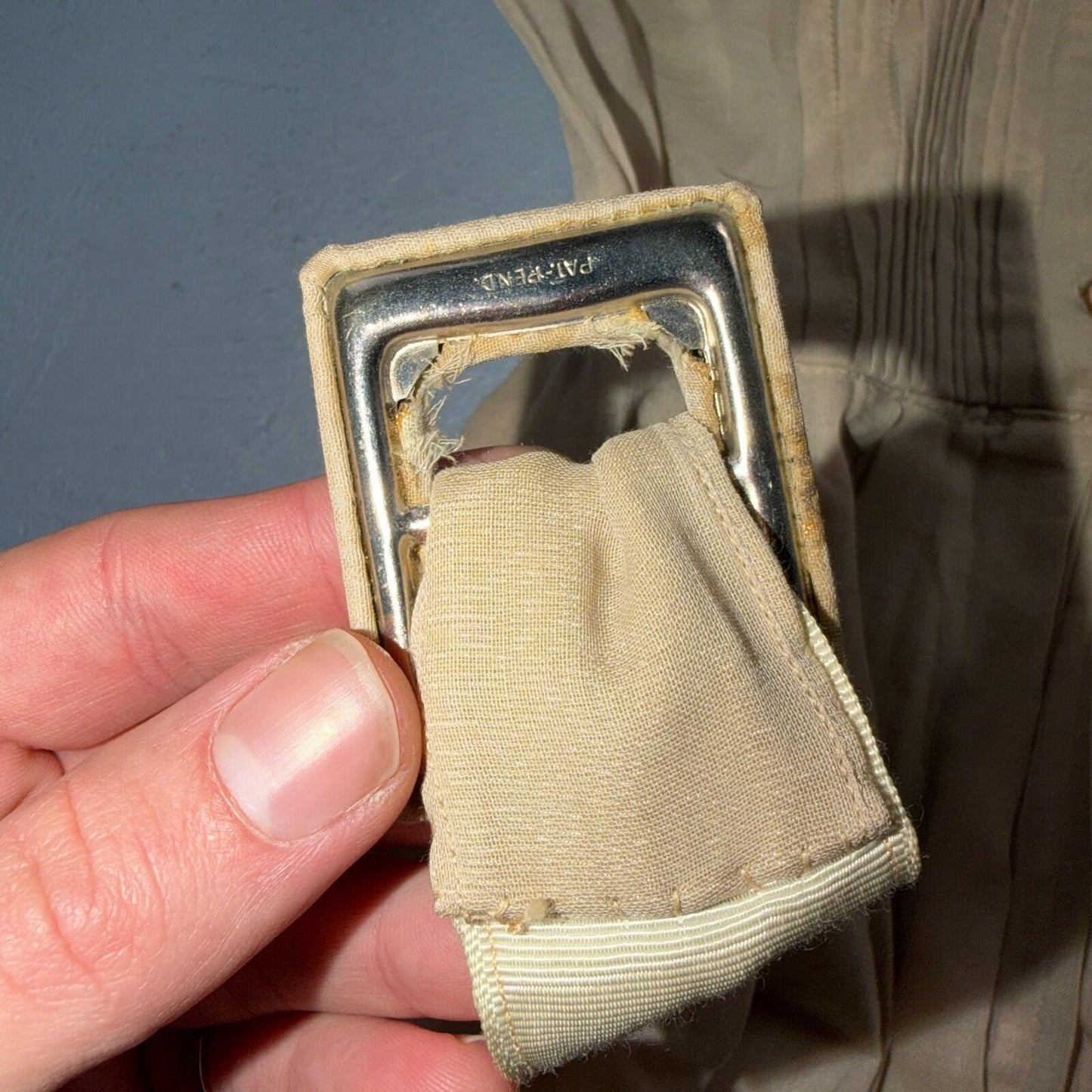 Vintage 1970s Shirtwaist Dress Beige Pleated Skirt Long Sleeve Belted Cute 70s