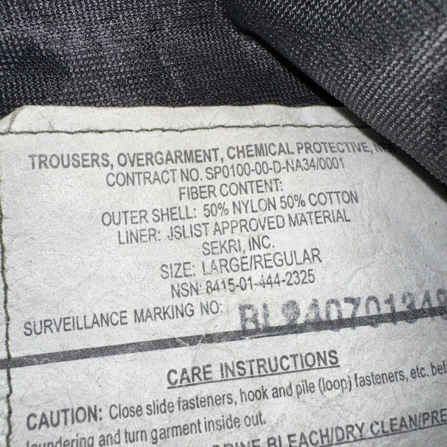 US Army Air Overgarment Chemical Protective Trousers Woodland Camouflage Large