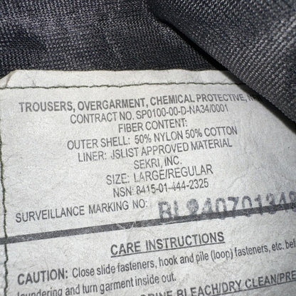 US Army Air Overgarment Chemical Protective Trousers Woodland Camouflage Large