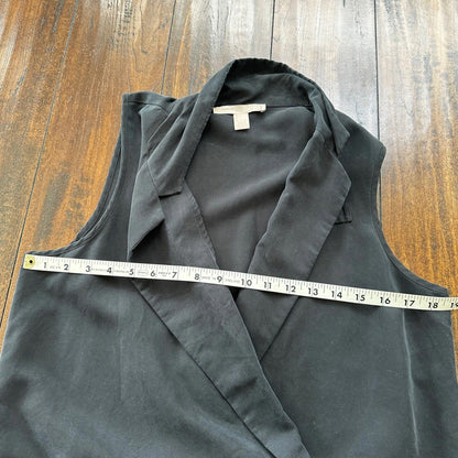 Forever 21 Simple Basic Pattern Romper In White Size L Charcoal Grey/Black