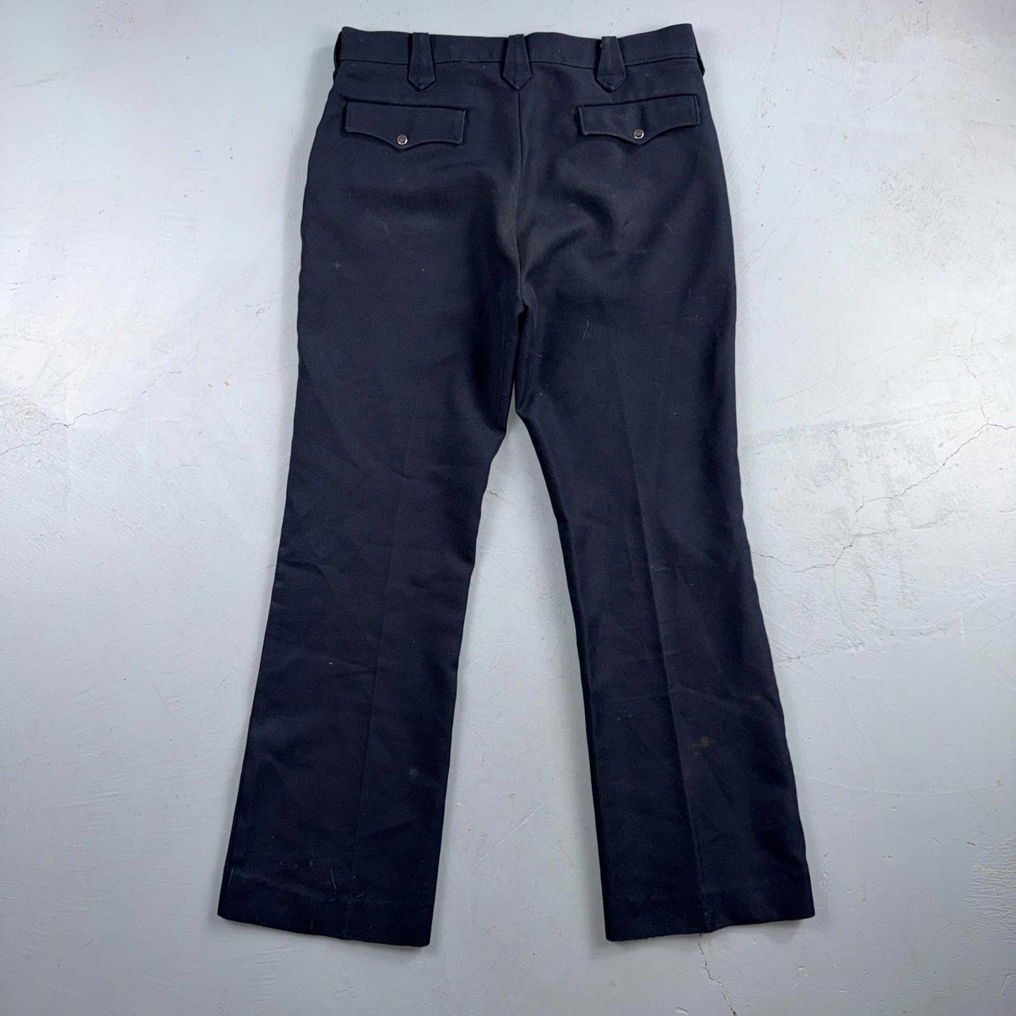 VTG 70s US West Navy Western Cowboy 33x30 Poly Rodeo Formal Slacks Pants Talon