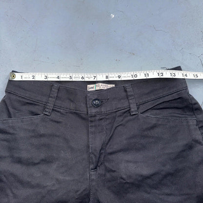 Lee Relaxed Fit Jeans Women's Size 4 Medium Black Straight Denim Y2K Work Wear