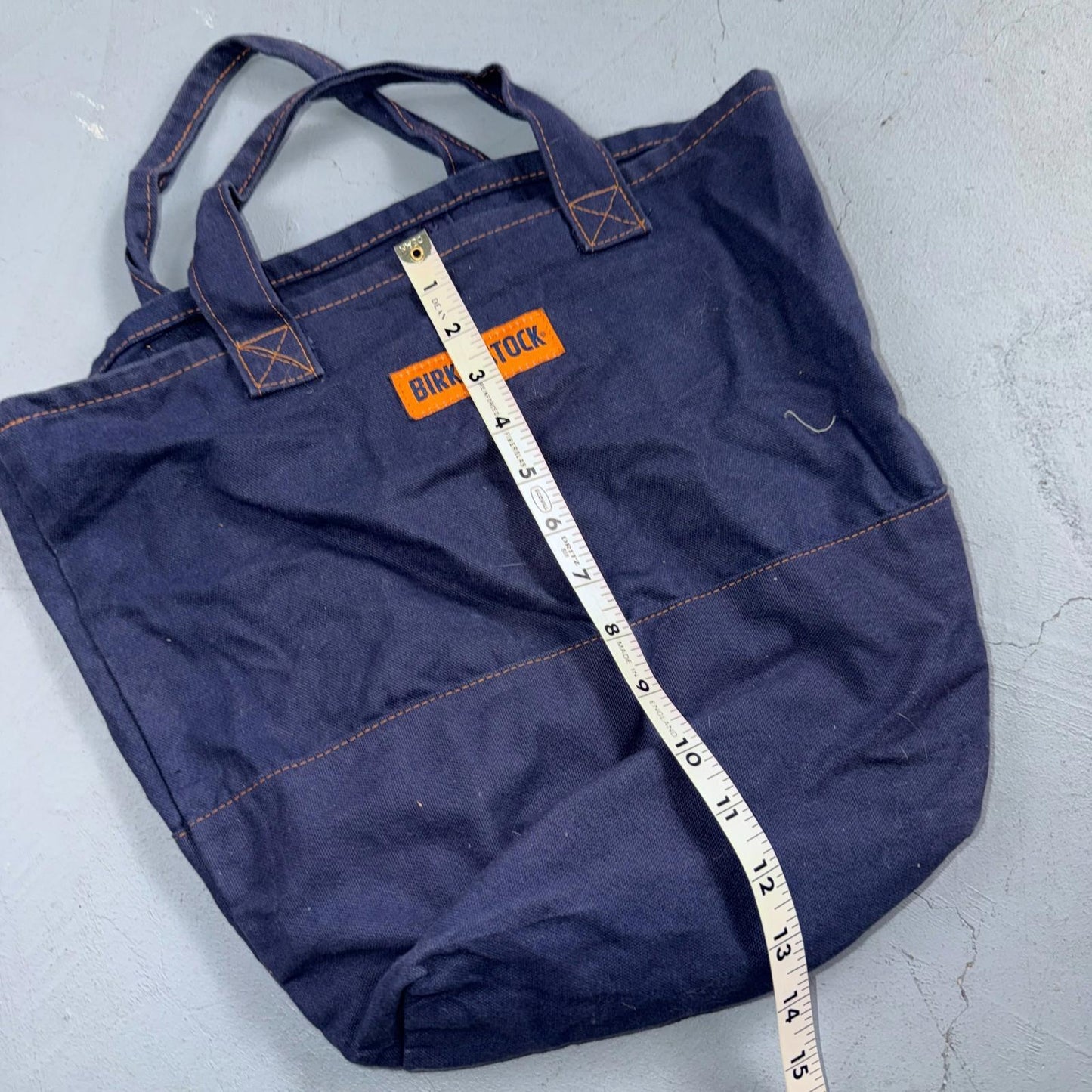 VTG 90s Birkenstock Canvas Tote Bag Blue Logo Cotton Travel Cute Y2K Promo