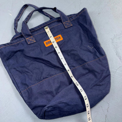 VTG 90s Birkenstock Canvas Tote Bag Blue Logo Cotton Travel Cute Y2K Promo