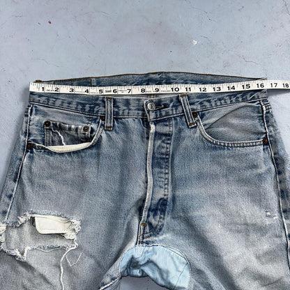Levis 501 Vintage 80s Redline Selvedge USA XX Jeans Thrashed 36x30 Act 33x26