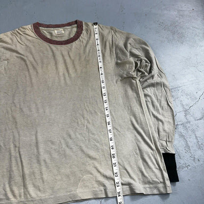 Penneys Vintage 60s Green Long Sleeve T Shirt Top Size Large Rockabilly 1960s