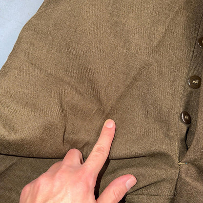 Vintage Military Pants Trousers Medium Regular 50s 40s Brown Wool Mens 30x31