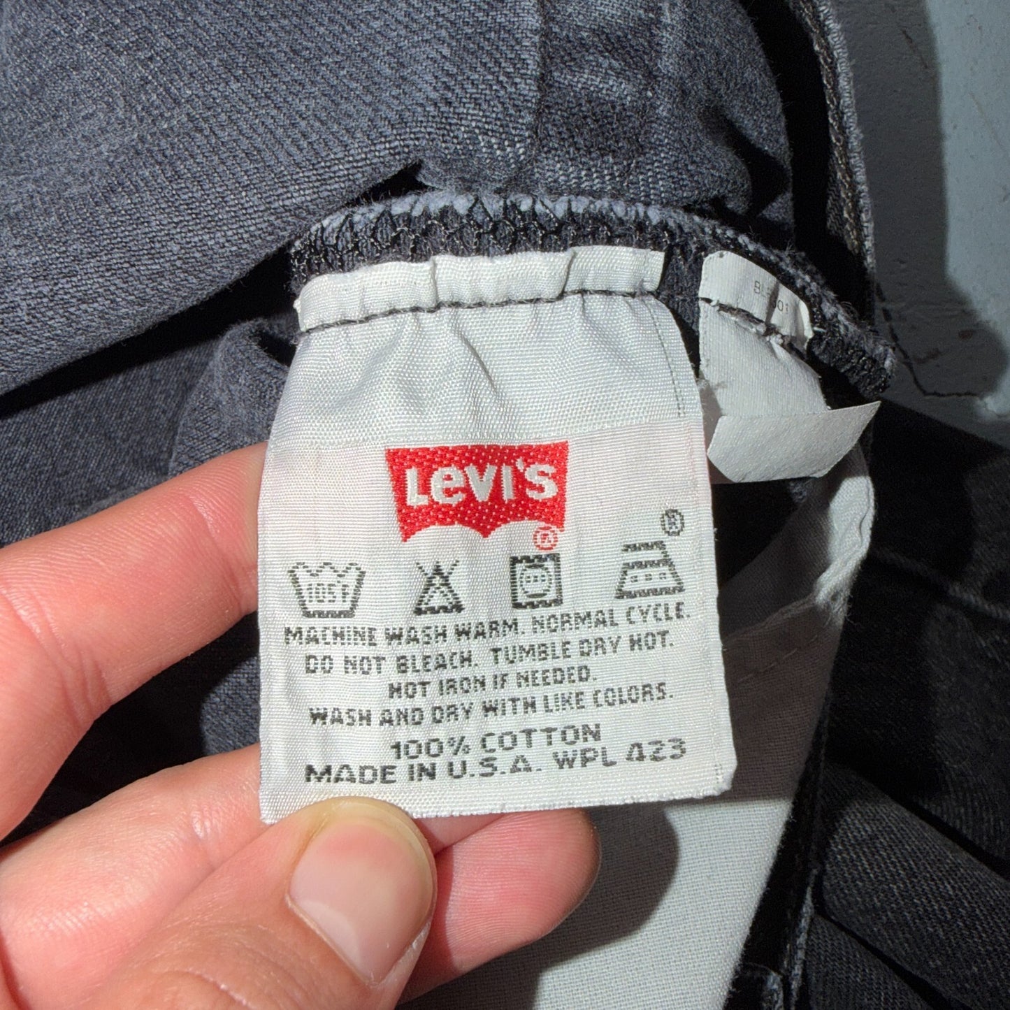 Levis 501 Vintage 90s USA XX Straight Leg Jeans Black Light Wash 34x34 Act 33x30