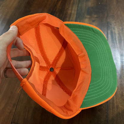 Fishing Funny Orange Vintage Hat Cap Snapback 80s Hunting Basic Simple