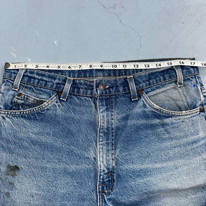 Levis 517 Vintage 80s USA Orange Tab Bootcut Flare Blue Jeans Talon Act 34x28