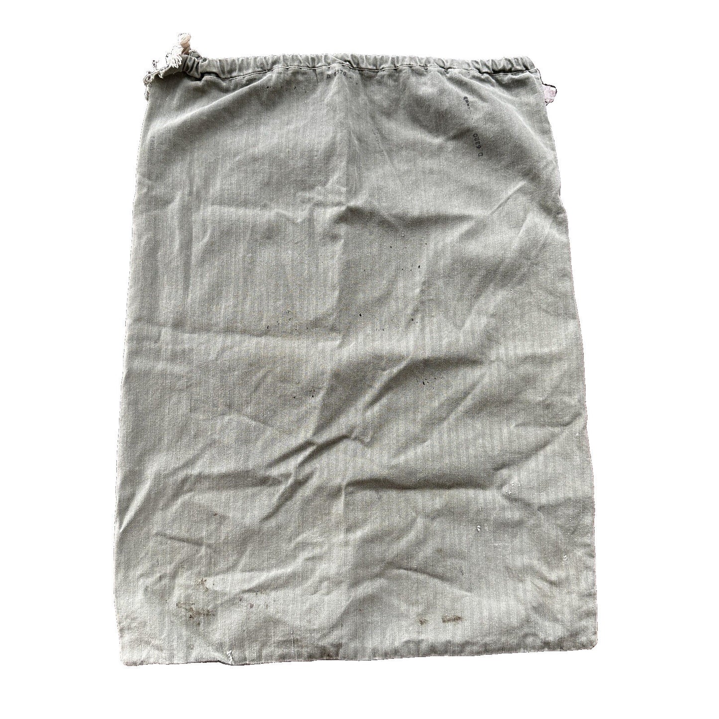 VTG WWII HBT Garment Laundry Bag Military Denim 1940s 40s 50s Stencil