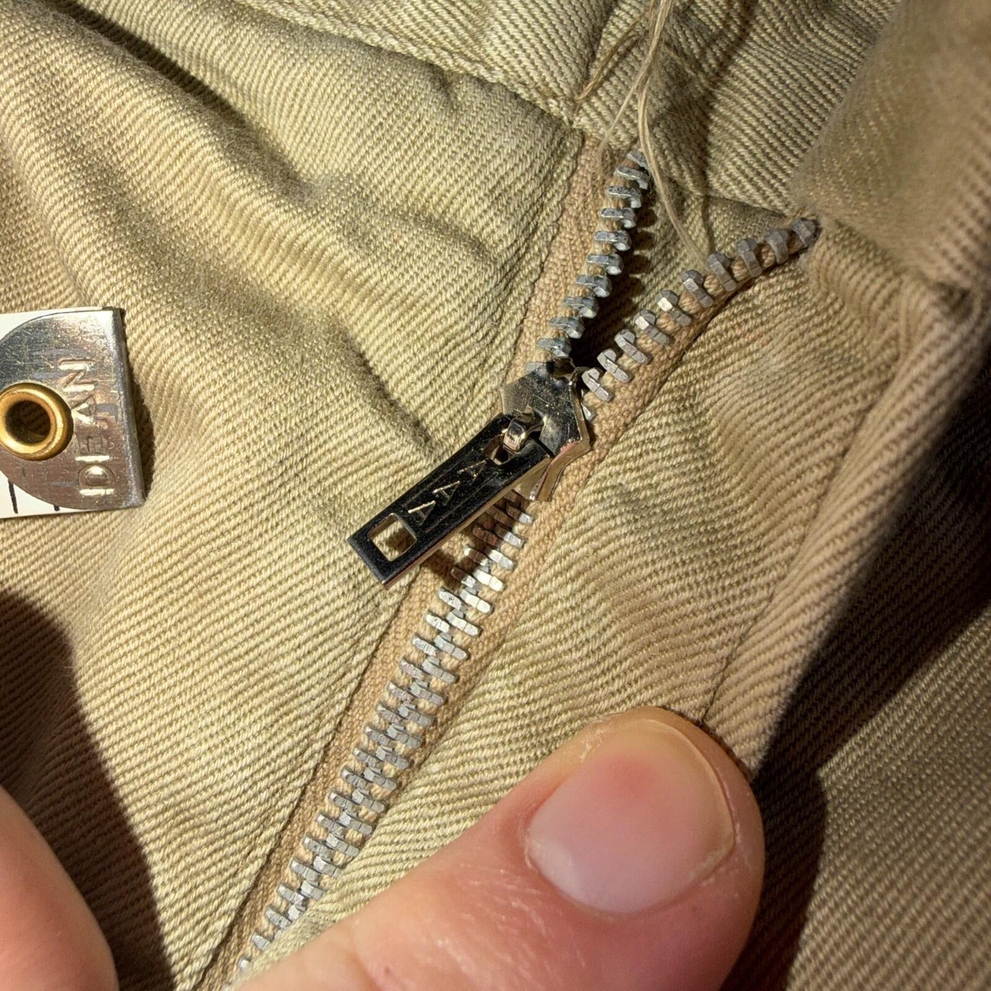 WWII era US Army Shorts Athletic Khaki Chino Pleated Missing Button Rare
