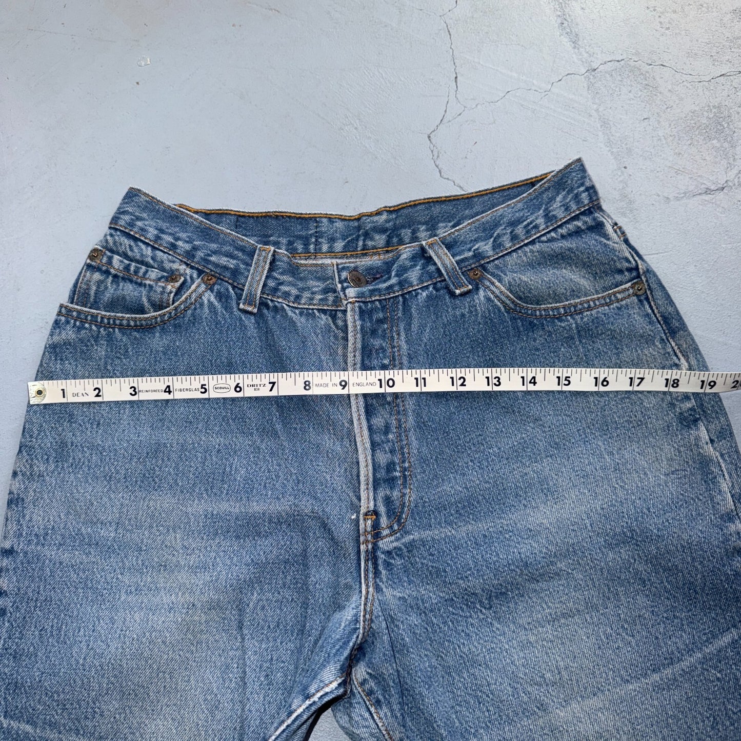 Levis 501 Vintage 80s USA XX Straight Leg Jeans Blue Med Wash Womens Act 29x32