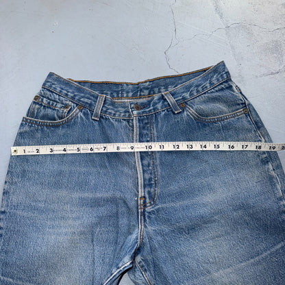 Levis 501 Vintage 80s USA XX Straight Leg Jeans Blue Med Wash Womens Act 29x32
