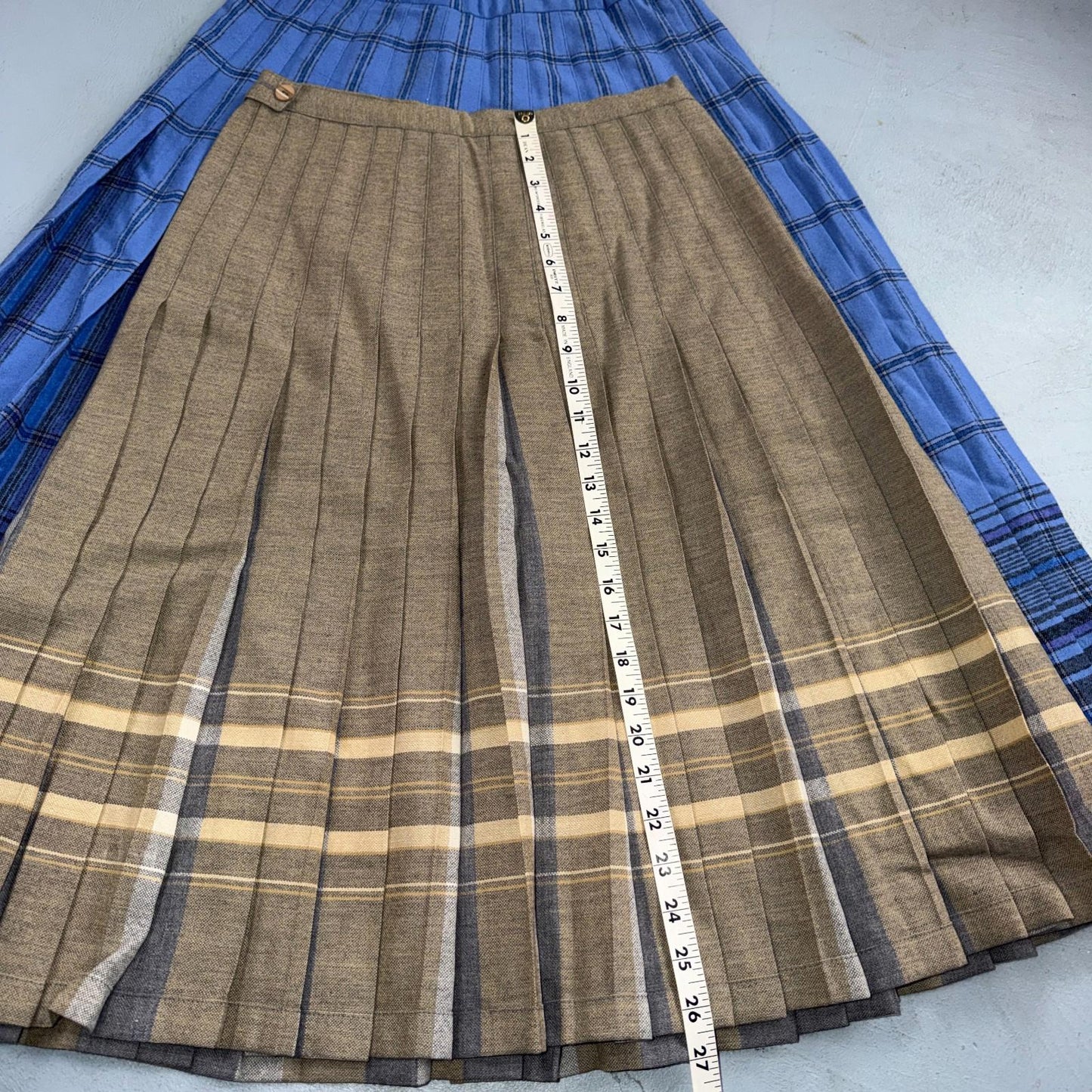 Womens Lot Of 4 Vintage Skirts Plaid Preppy School Pleated Wool Tartan Pendleton