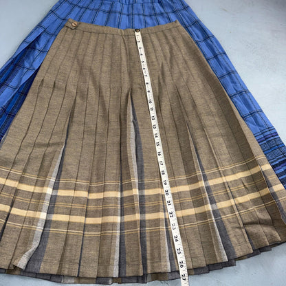 Womens Lot Of 4 Vintage Skirts Plaid Preppy School Pleated Wool Tartan Pendleton