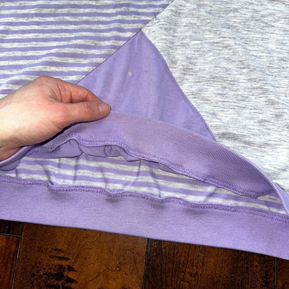 Jantzen Sweater Shirt Vintage 80s 90s Purple Stripe White Polo Cool 1980s