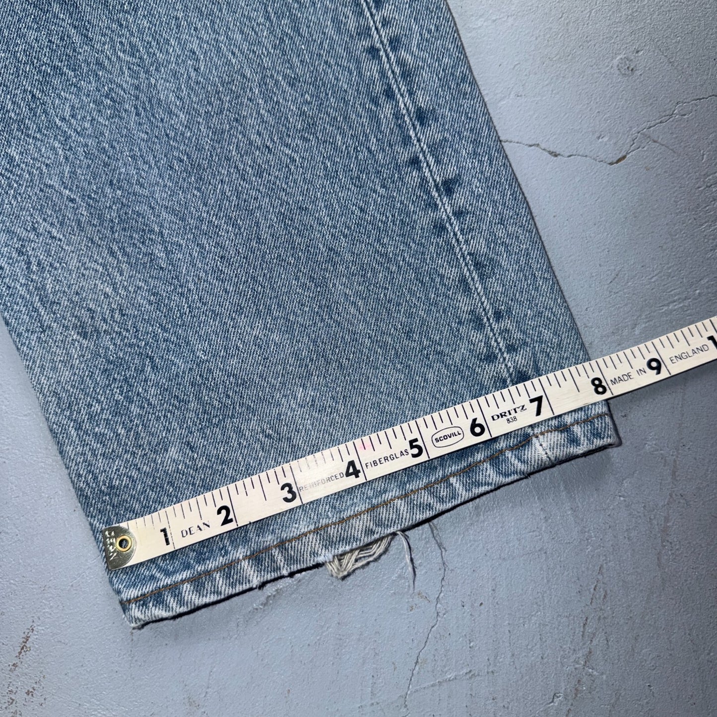 Levis 501 Vintage 80s USA XX Straight Leg Jeans Blue Light Wash 38x36 Act 36x32