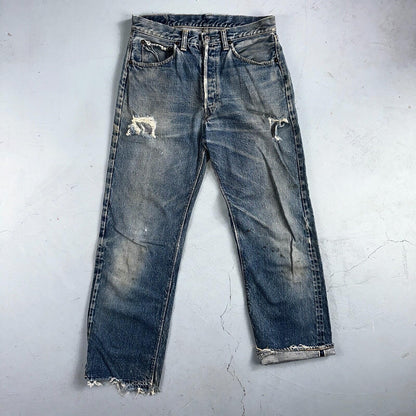 Levis 501 XX Big E Vintage 40s Redline Selvedge USA XX 1940s 50s Jeans 29x28
