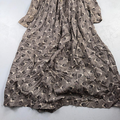 Antique Edwardian 1800s Calico Day Dress House Farm Dress Victorian 1900s Lace