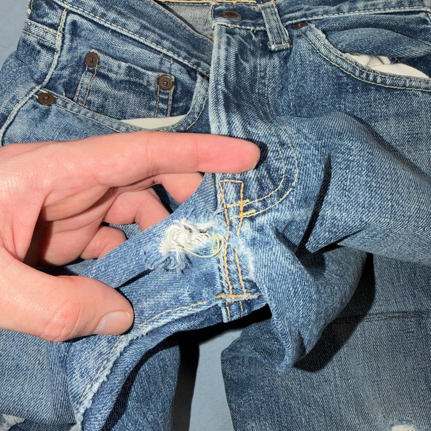 Levis Big E Vintage 50s Redline Hidden Rivets USA 1950s Jeans 503 501 Kids 24x26