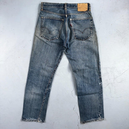 Vintage LEVIS 505 Jeans Big E 1960s Denim 30x26 USA 60s 501 502 Talon Zipper